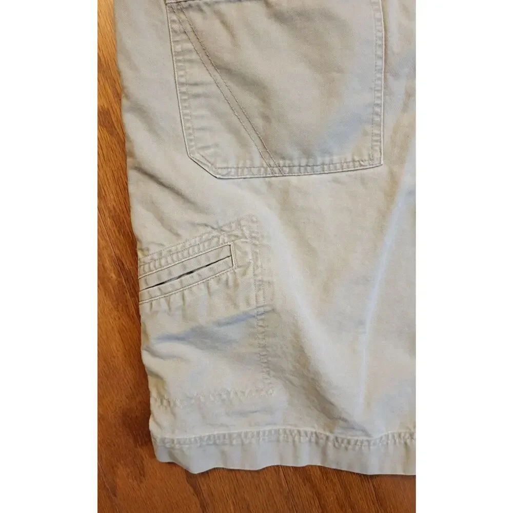 Columbia Mens Cargo Shorts Size 34 Tan Cargo Pockets Cotton